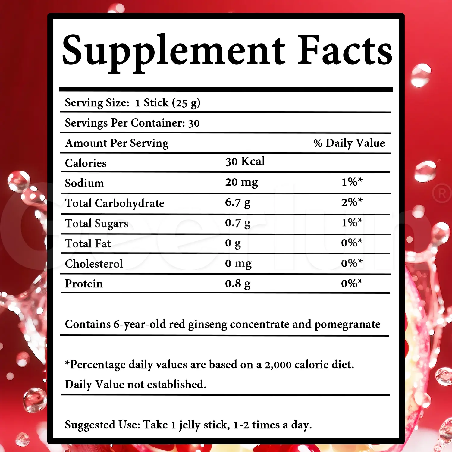 Custom Antioxidant Jelly Sticks