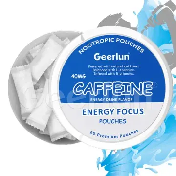 Wholesale Nootropic Brain Caffeine Energy Pouches 