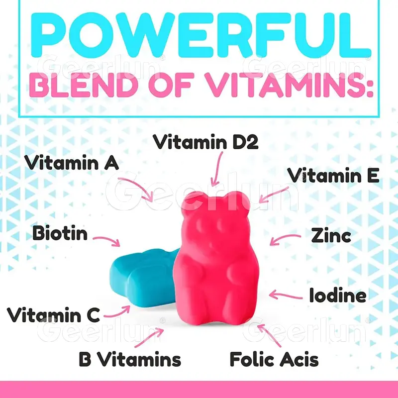 Hair Vitamins Gummies with Biotin 5000 mcg, Mulivitamin gummy (5)
