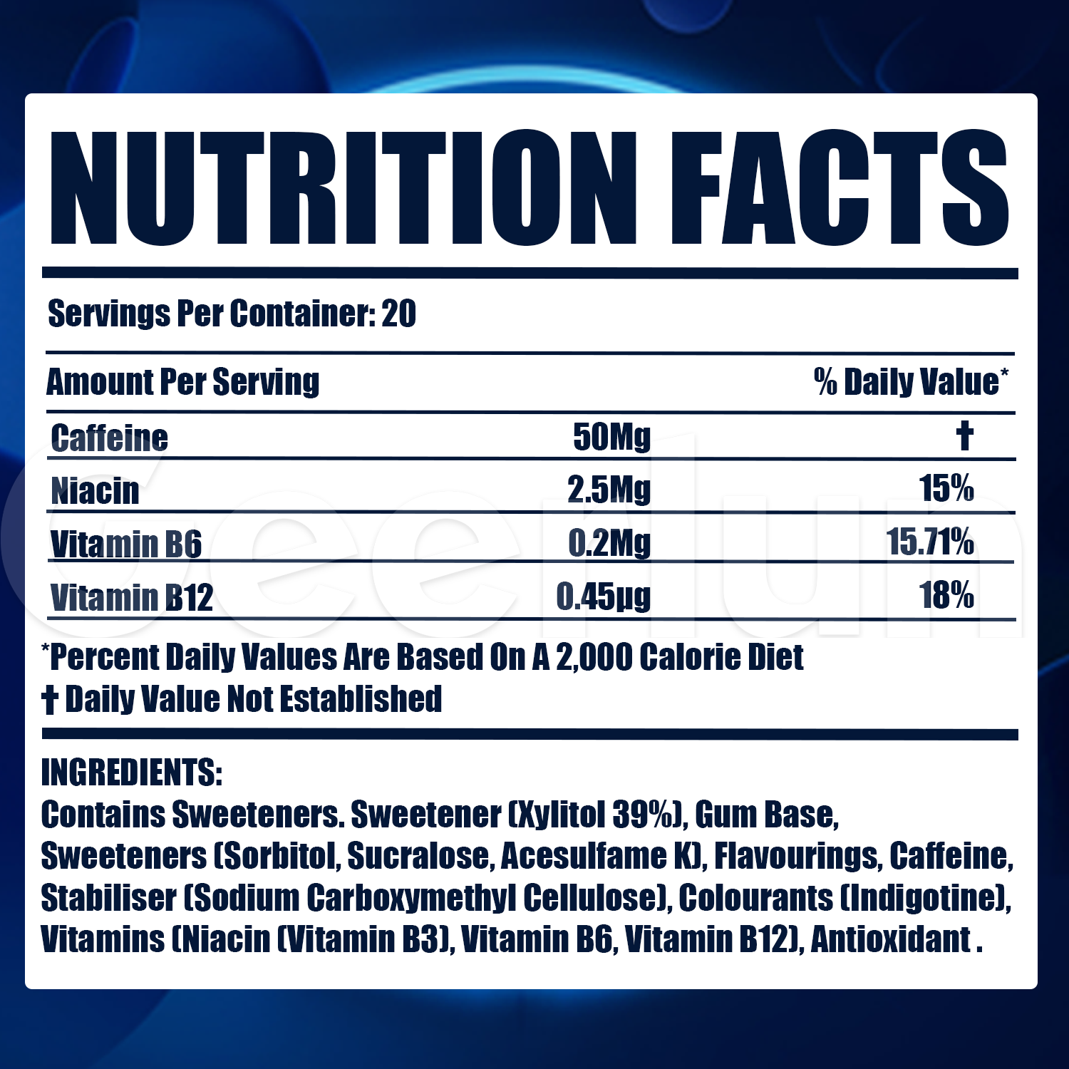 OEM Vitamin B Energy Gum Factory