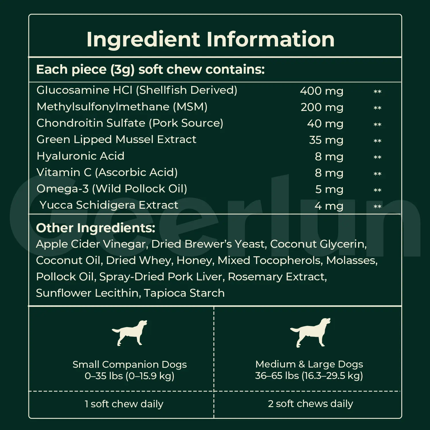 Wholesale High Potency Dog Joint Chews
