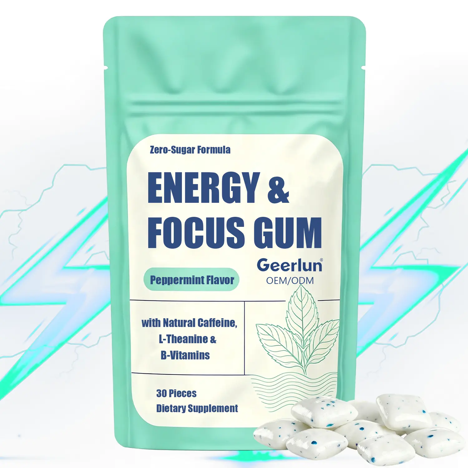 Custom Label Energy Focus Gum
