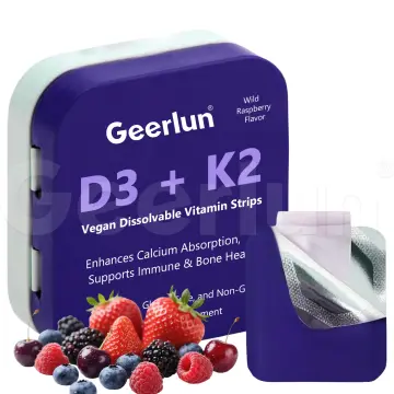 Geerlun Vegan D3+K2 Dissolvable Strips