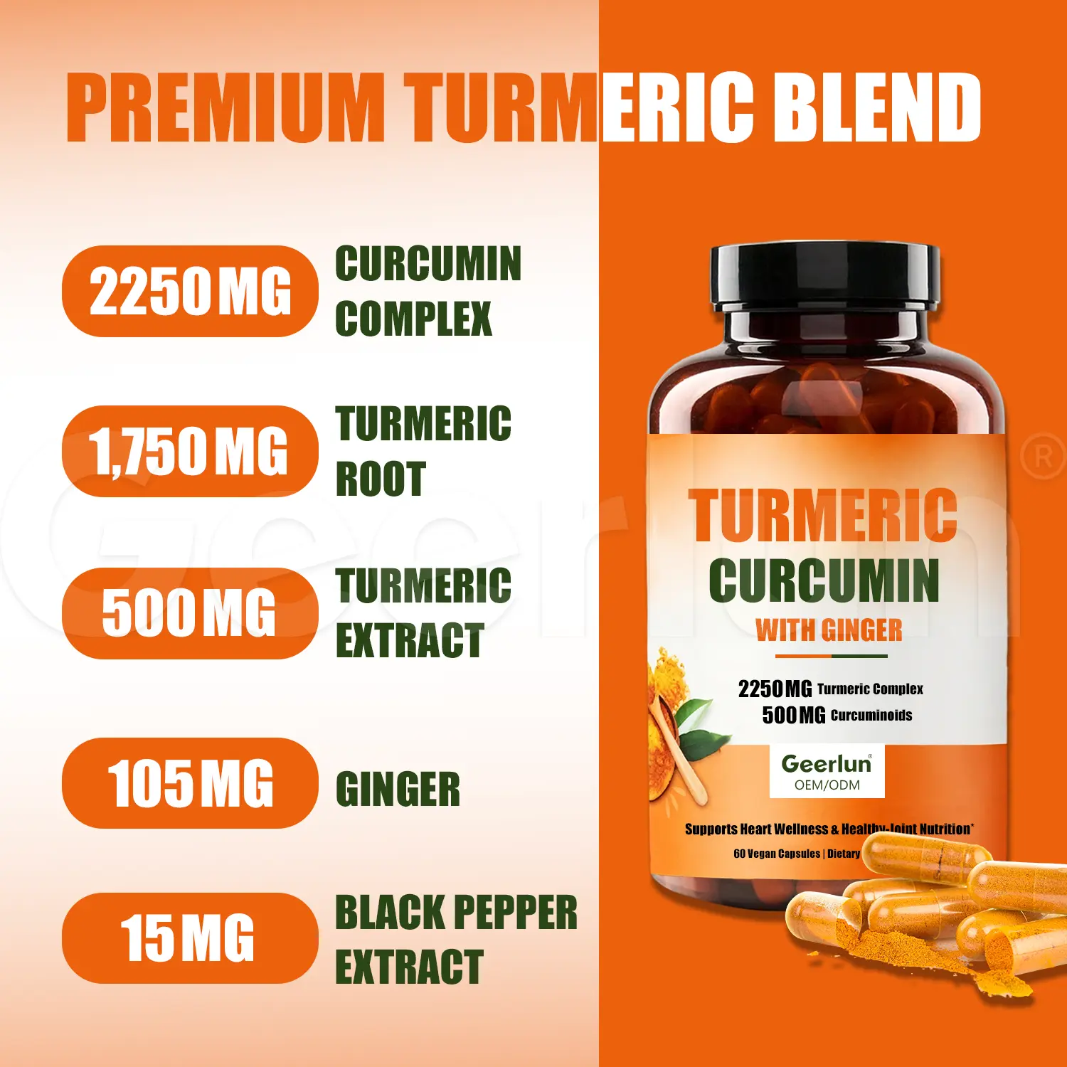 Factory Turmeric Root Capsules