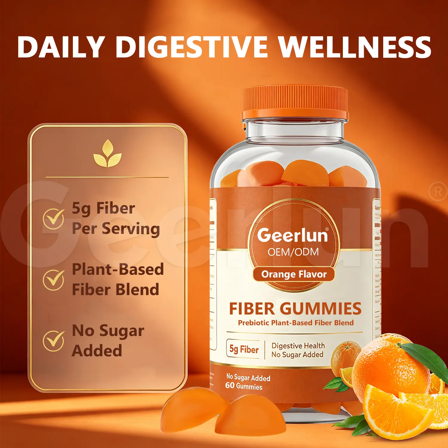Private label plant based fiber gummy