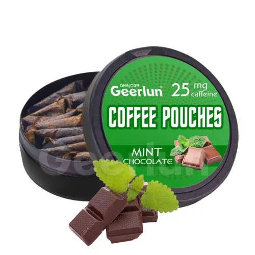 OEM Caffeine Oral Energy Pouches Mint Chocolate Flavor