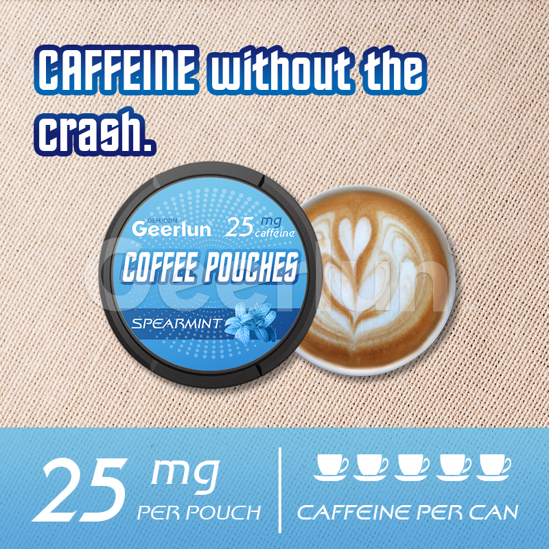 Caffeine without the crash coffee pouches 25mg per pouch 5 cups caffeine per can spearmint.jpg