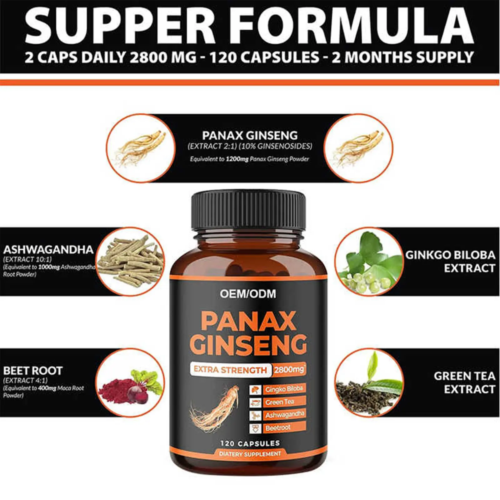 100% Natural Panax Ginseng Capsules (5)