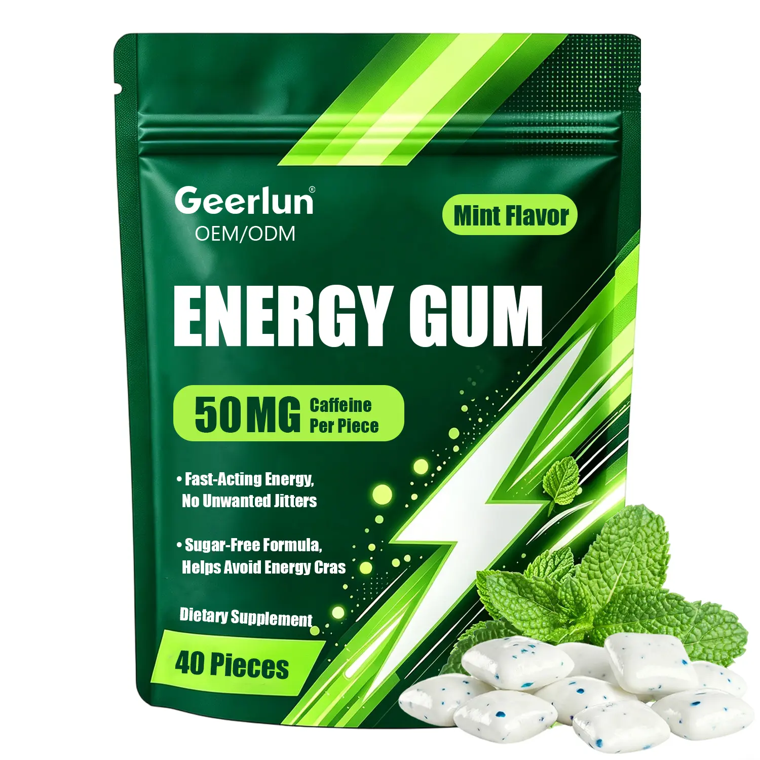 OEM energy chewing gum for focus
