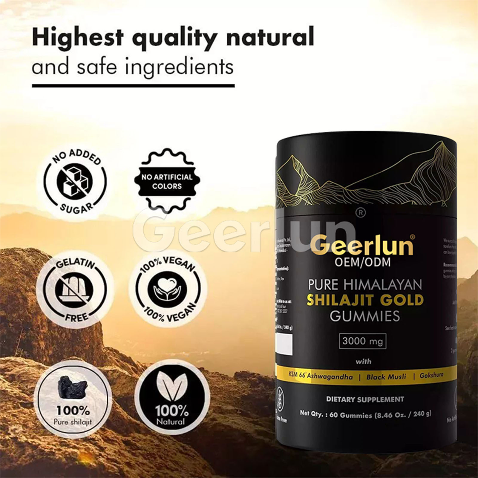 Organic honey Pure Himalayan shilajit gummies (1)