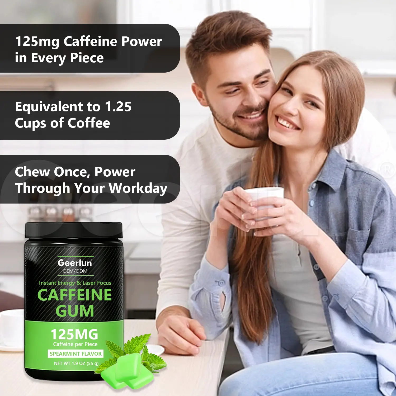 sugar free caffeine performance gum