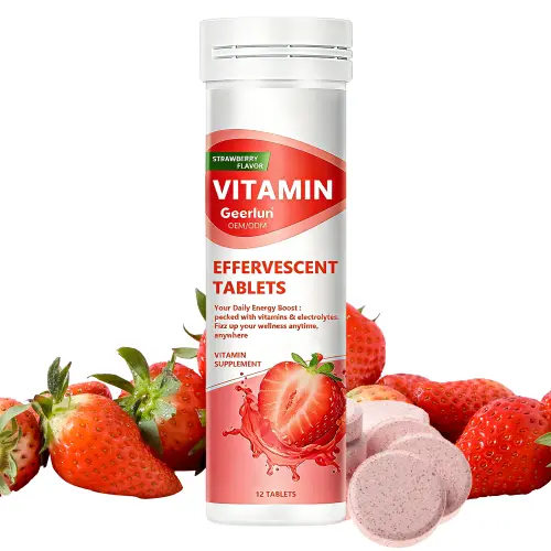 Geerlun Strawberry Vitamin Effervescent Tablets