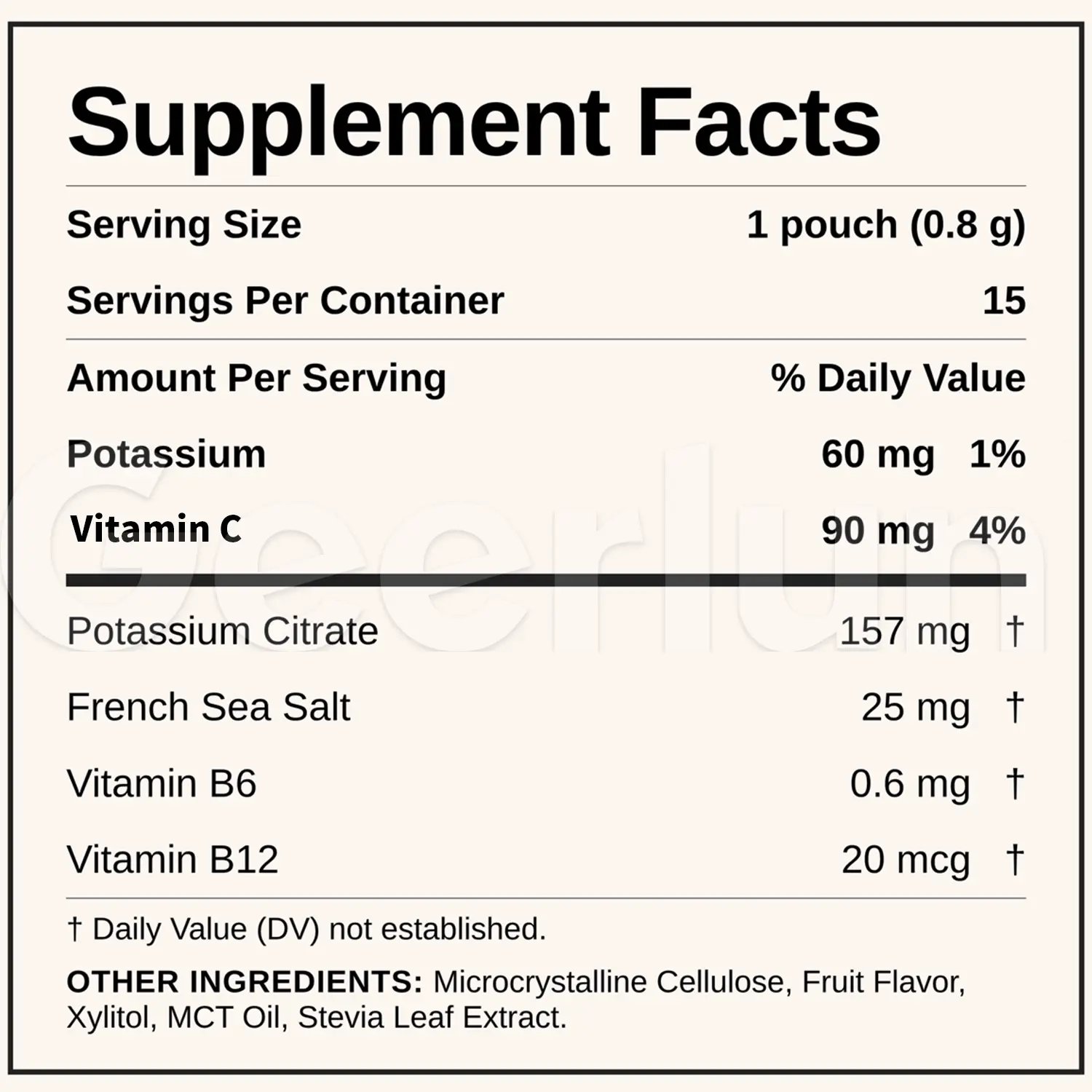 energy metabolism vitamin pouches