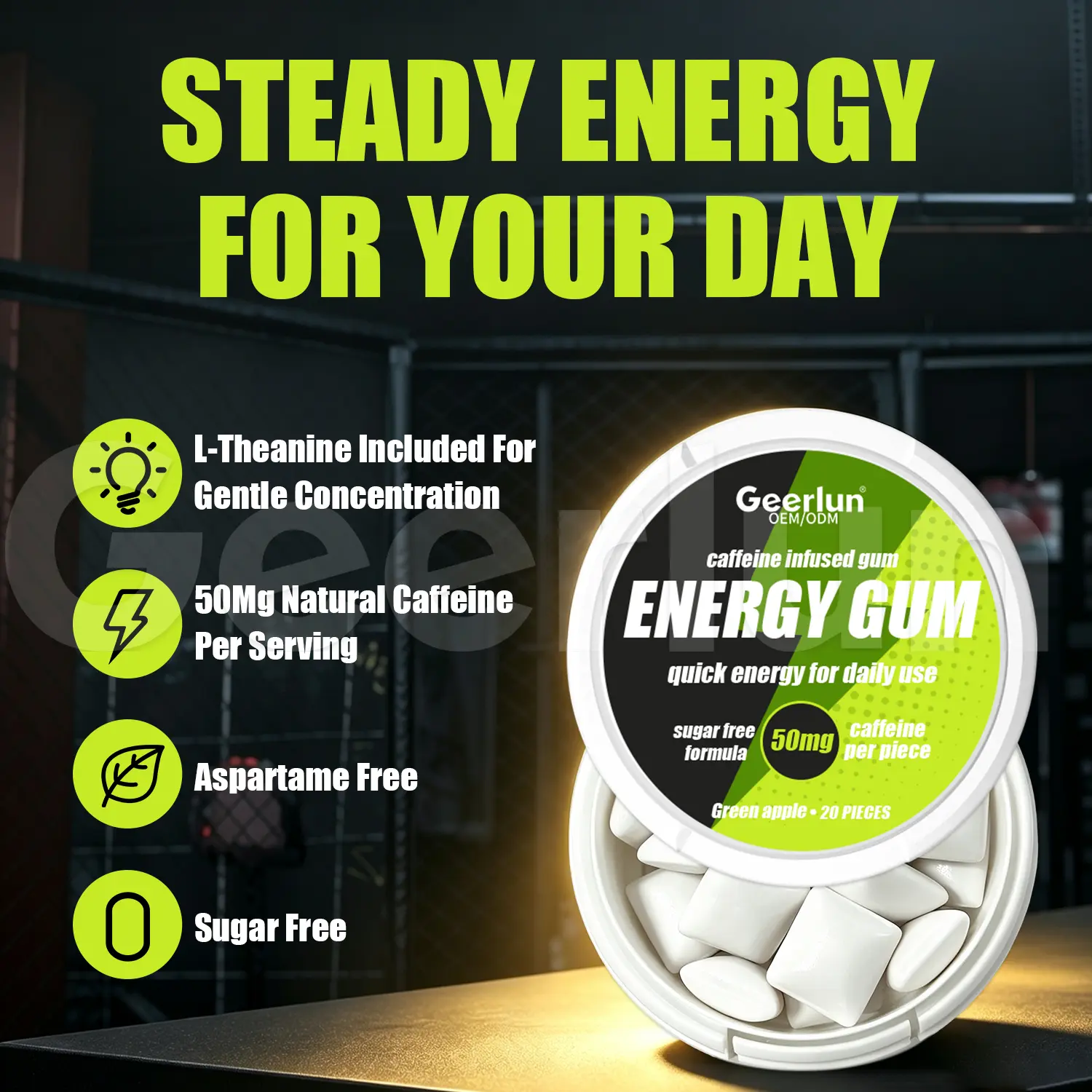focus gum caffeine supplement