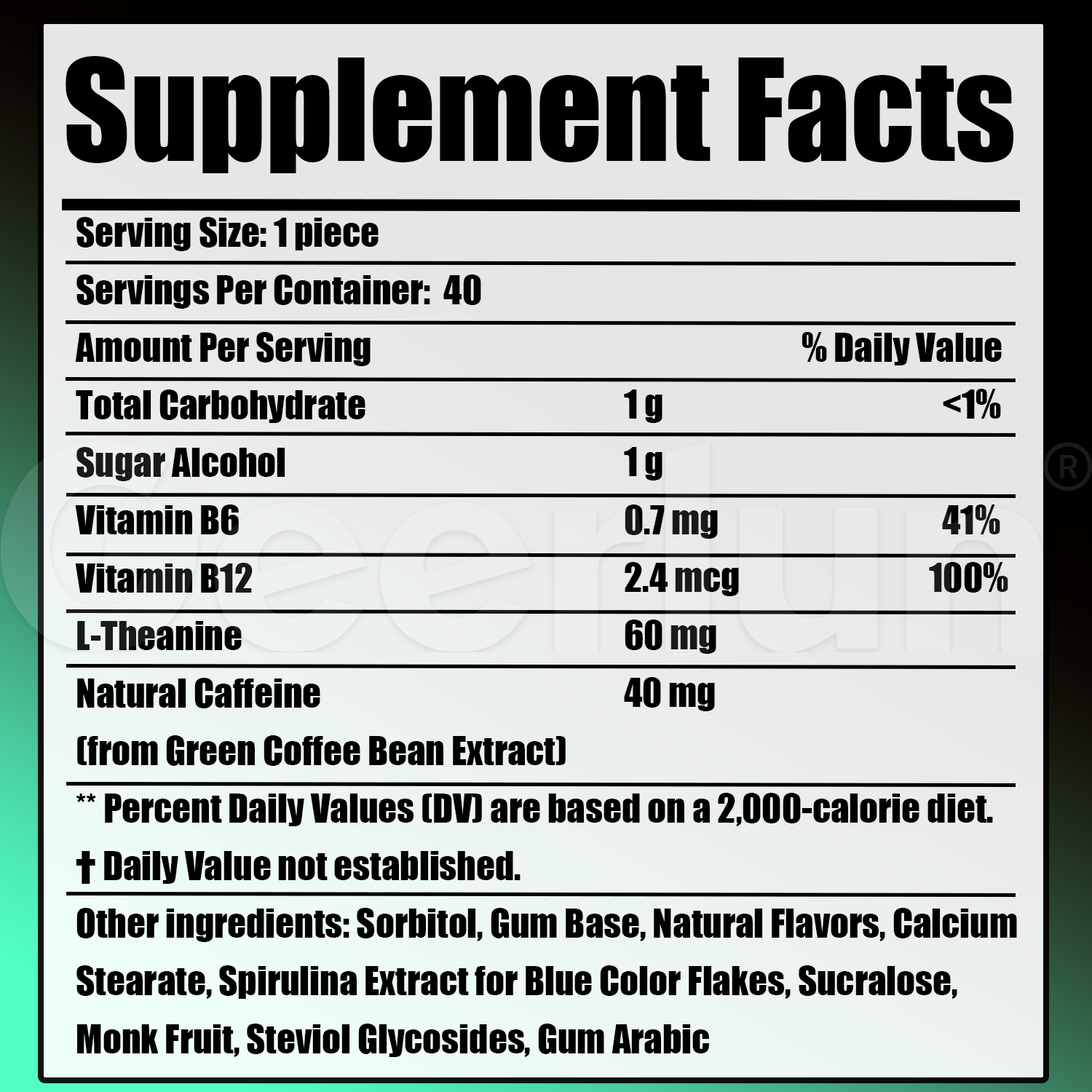 Wholesale Sustained Energy Gum