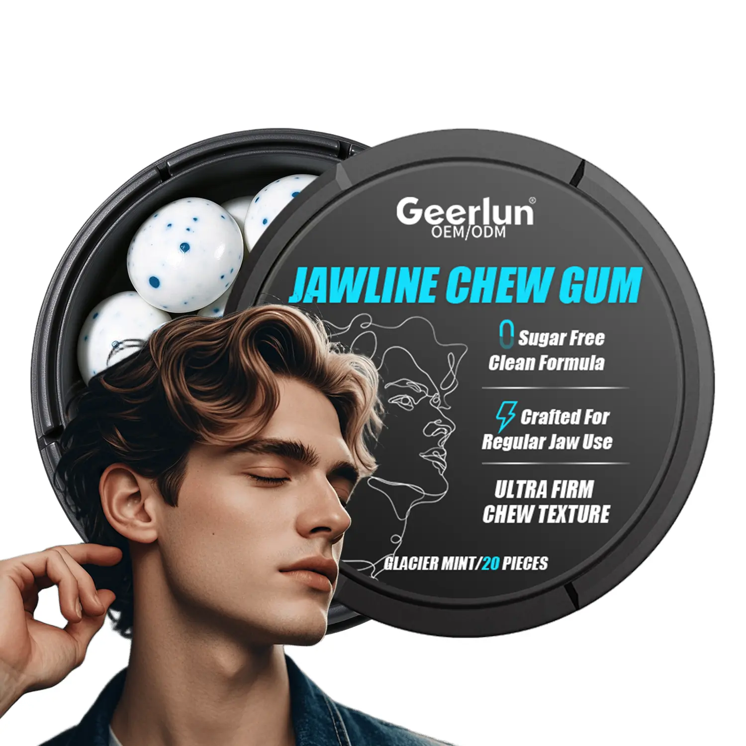 OEM Jawline Gum for Facial Muscle Contouring