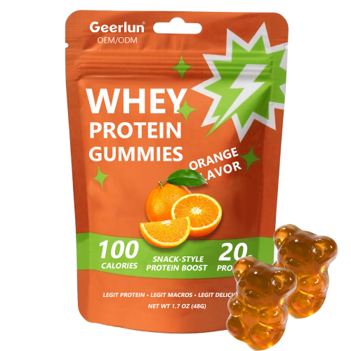 Factory Custom Whey Protein Gummies for Daily Workout Recovery