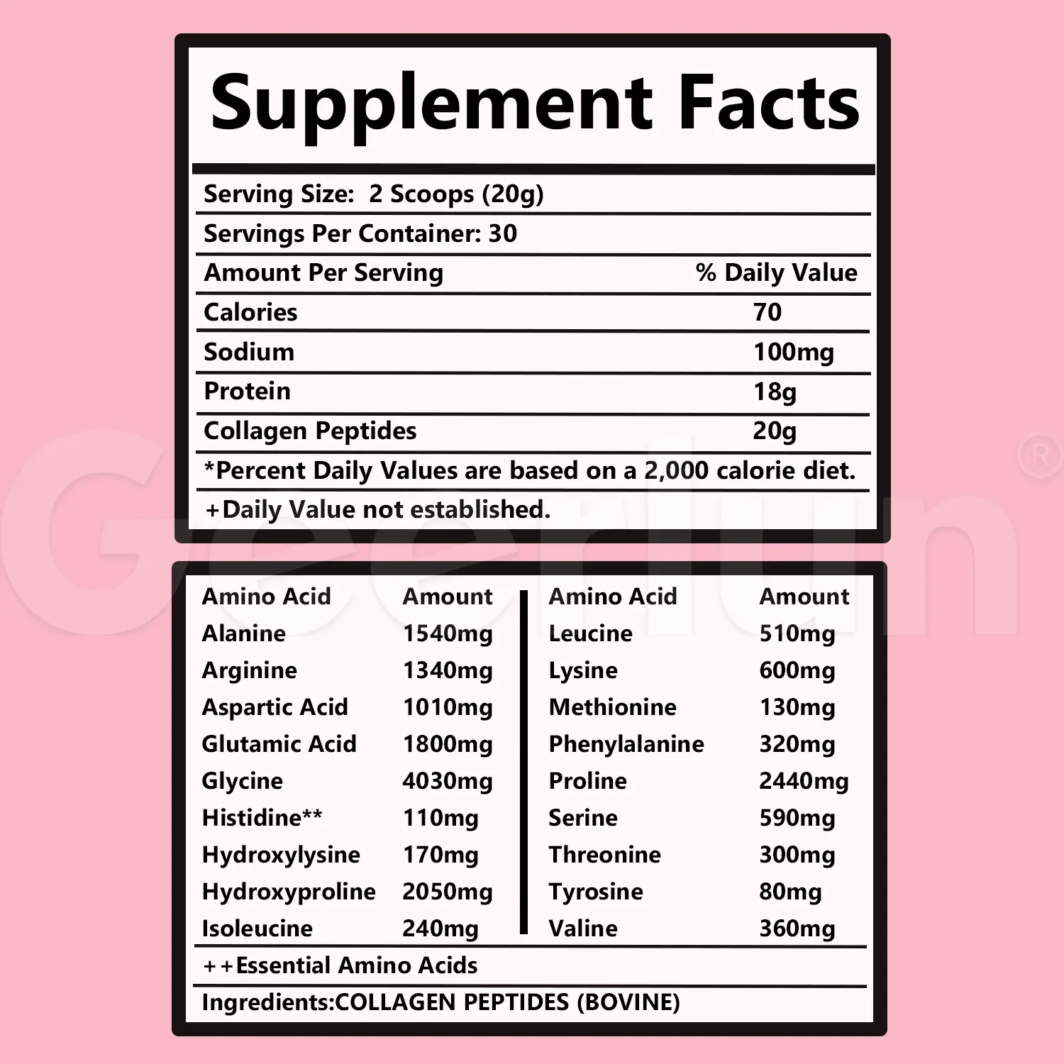 customized sodium collagen powder