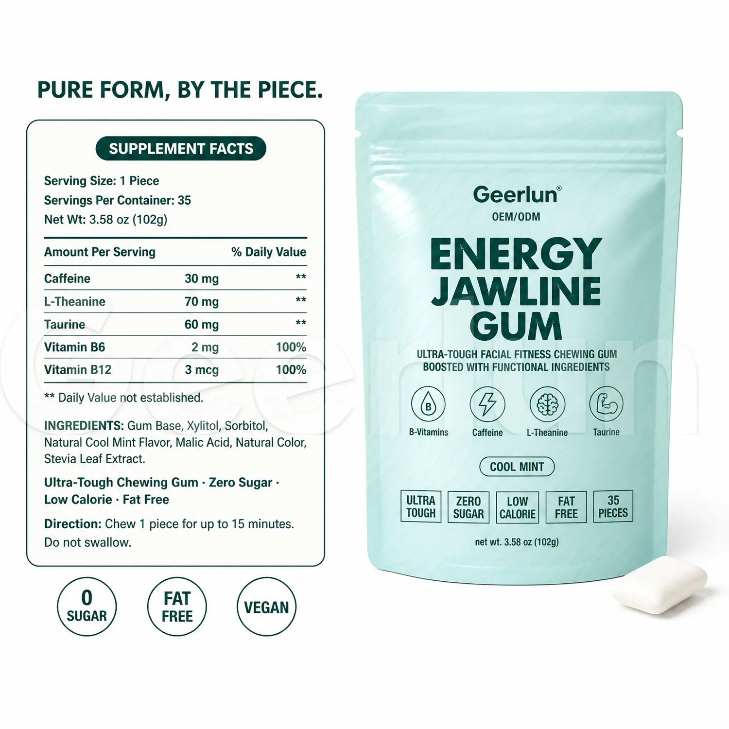 Factory OEM Vitamin Chewing Gum