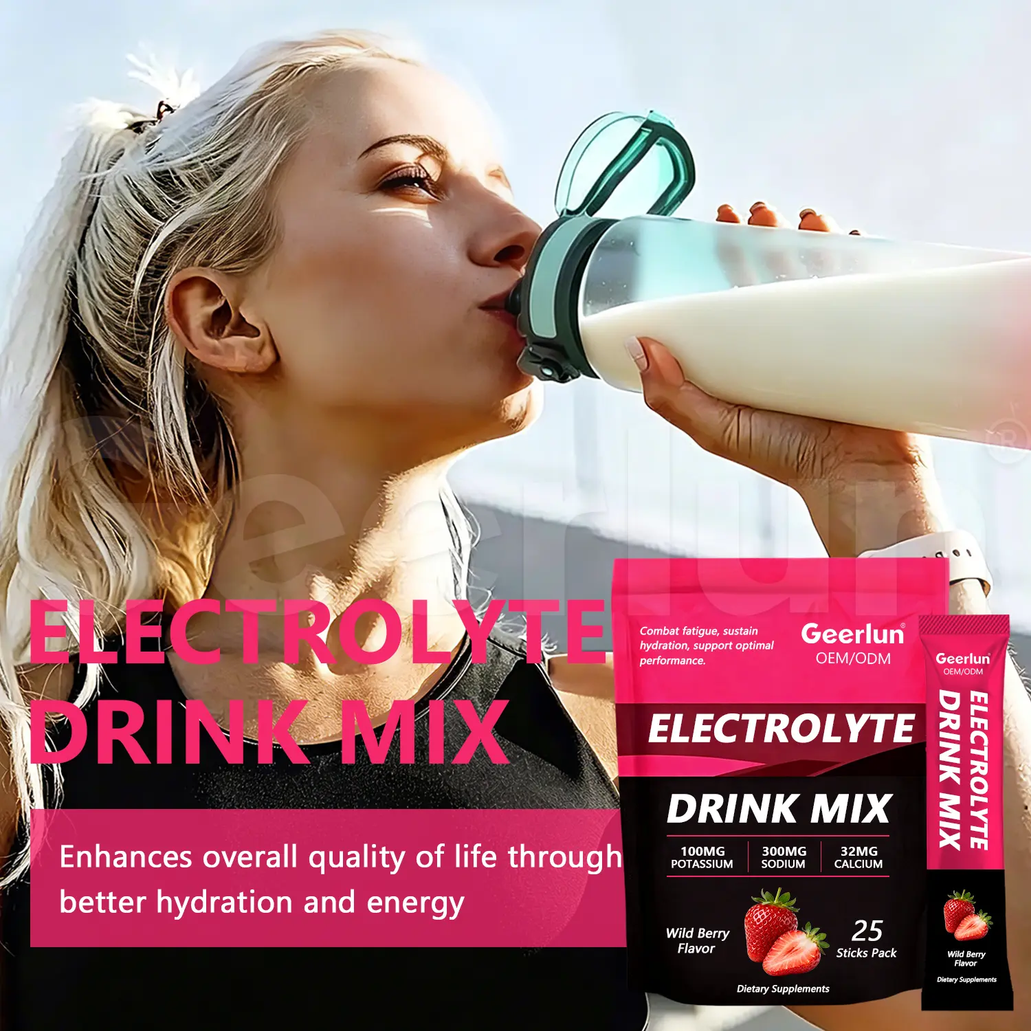 OEM workout recovery solid drink mix