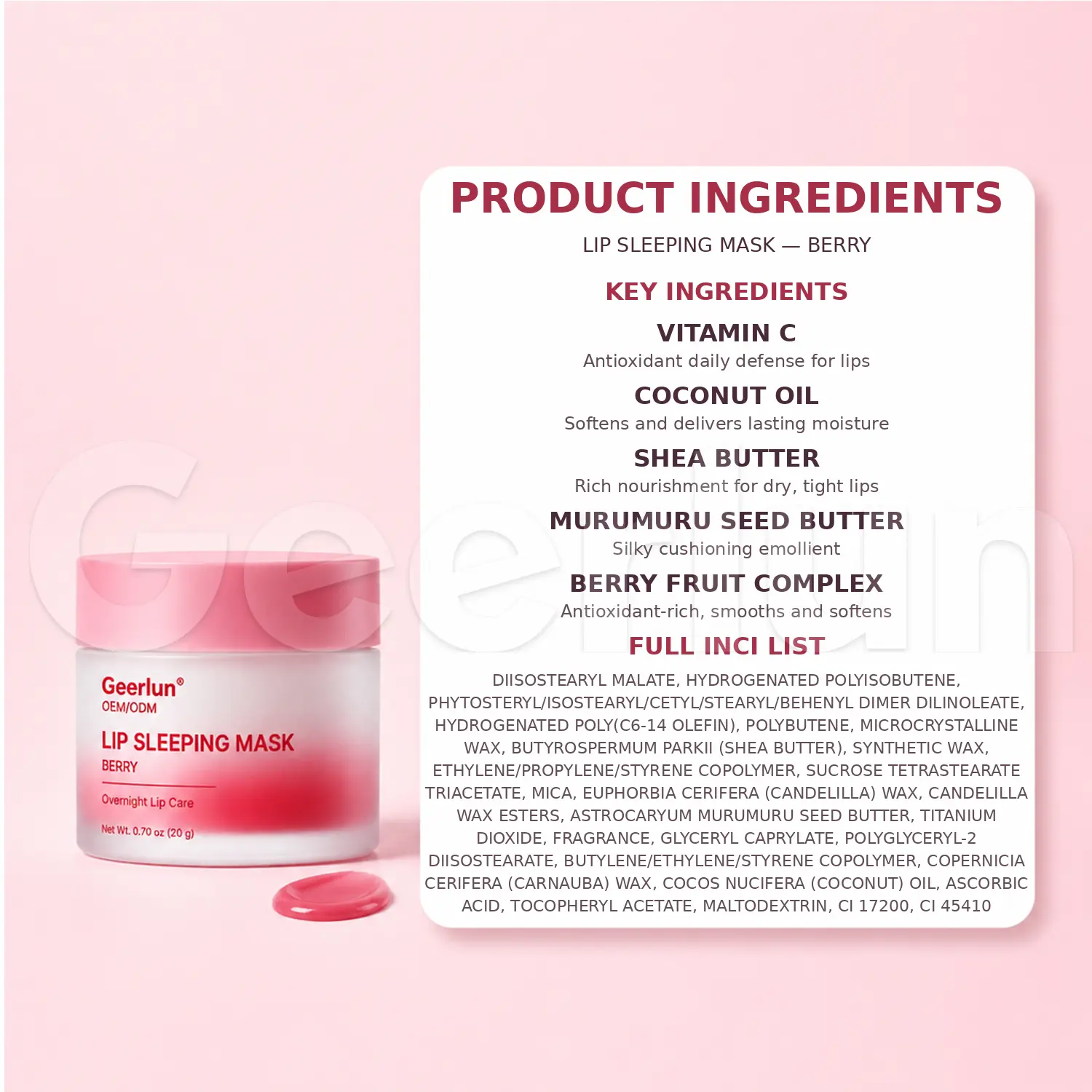 oem nourishing lip mask