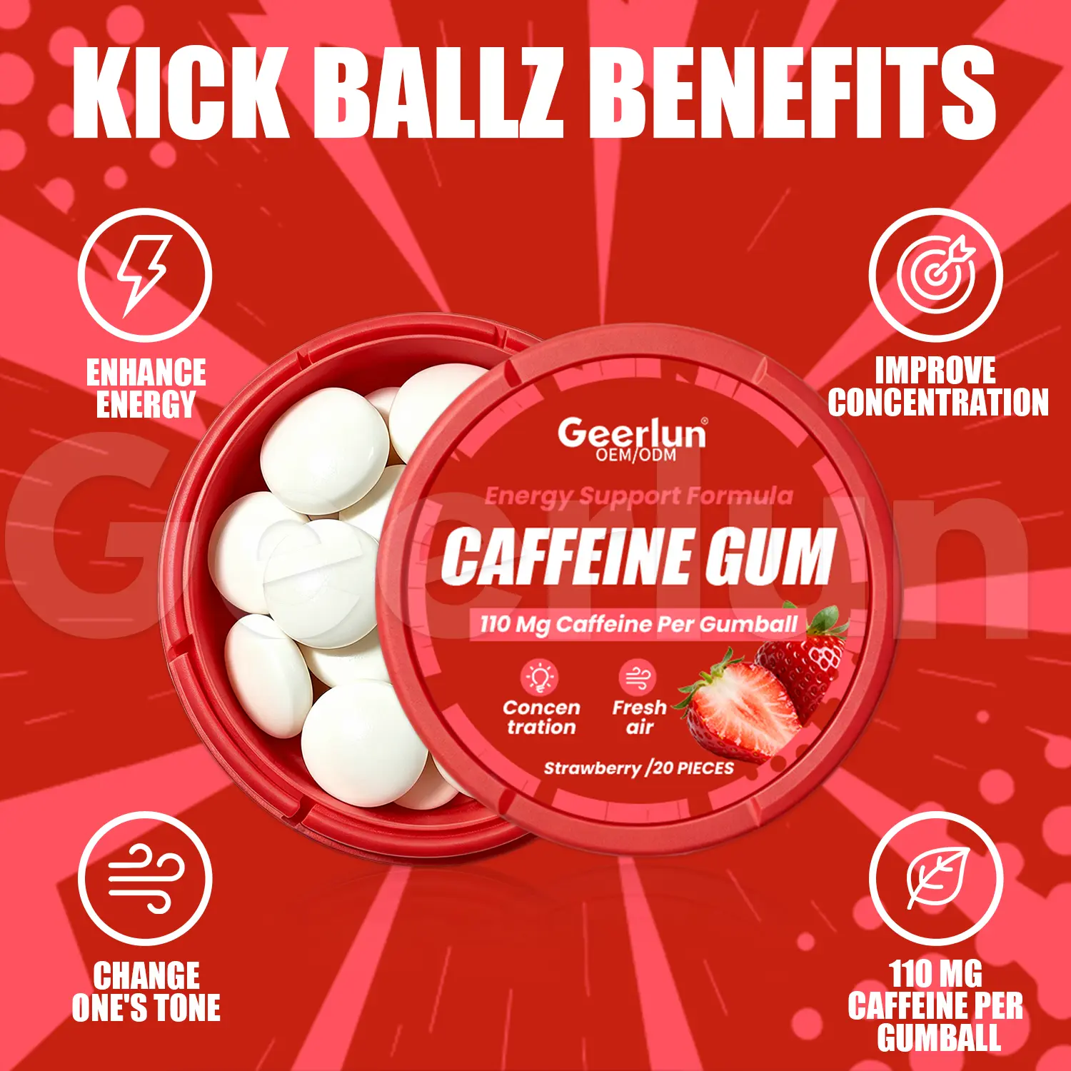 Factory Natural Caffeine Gum