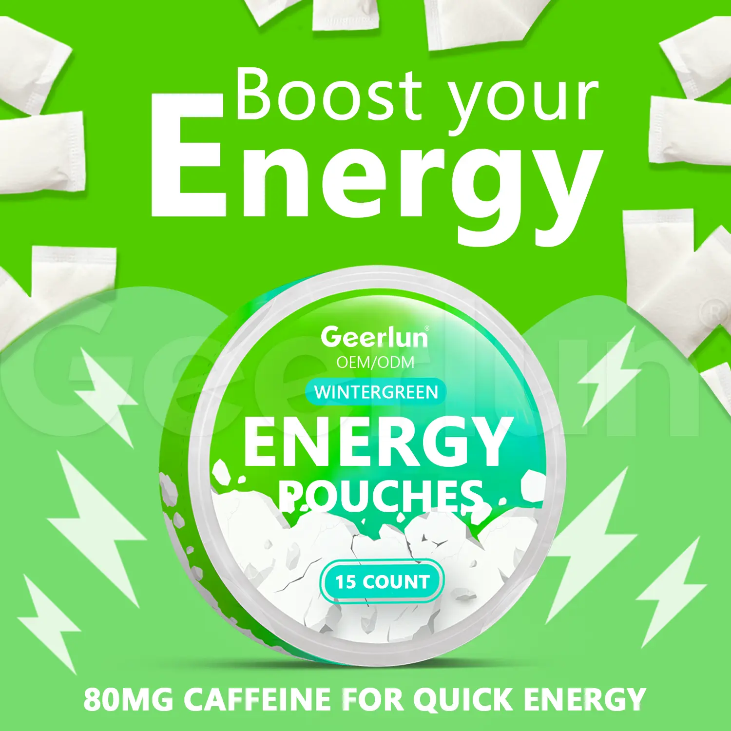 OEM taurine caffeine pouches
