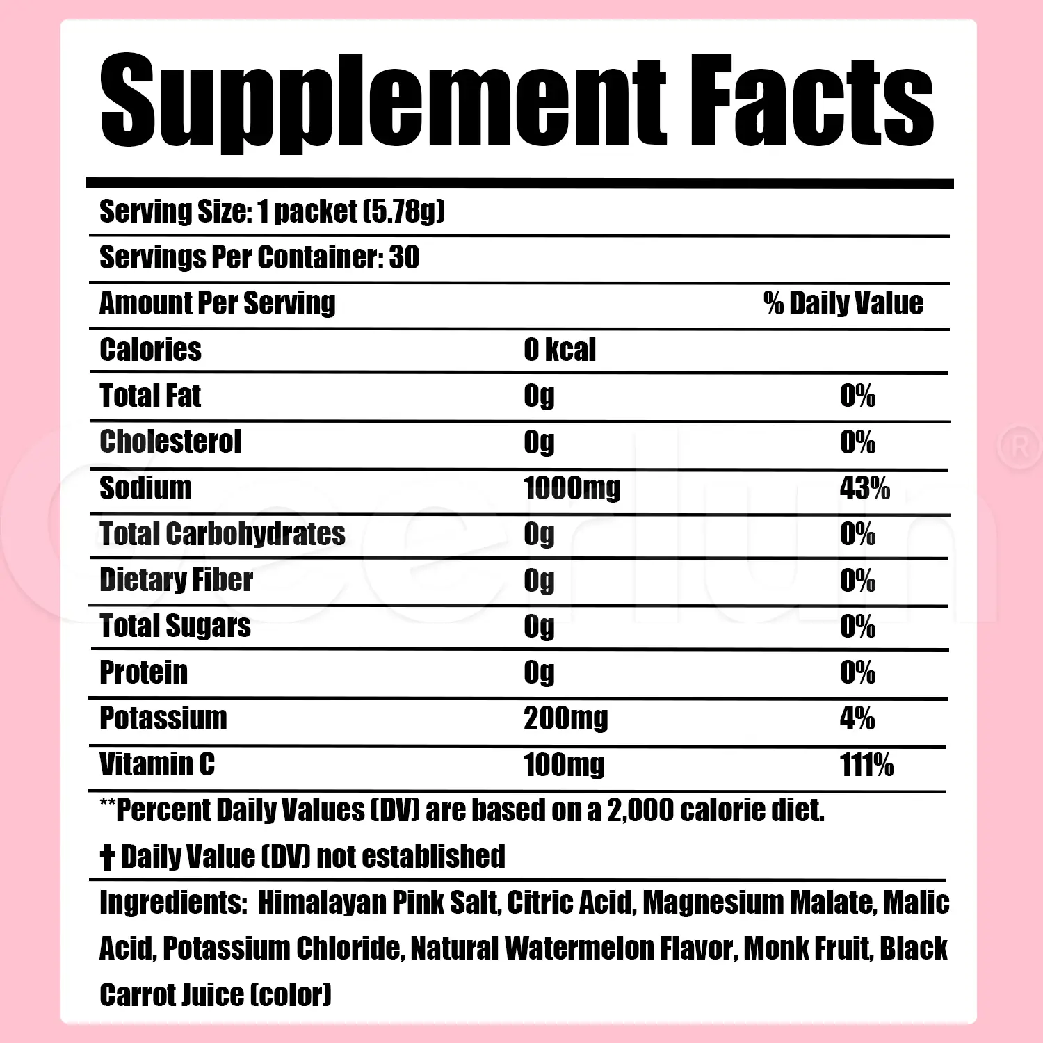 Custom Hydration Drink Mix