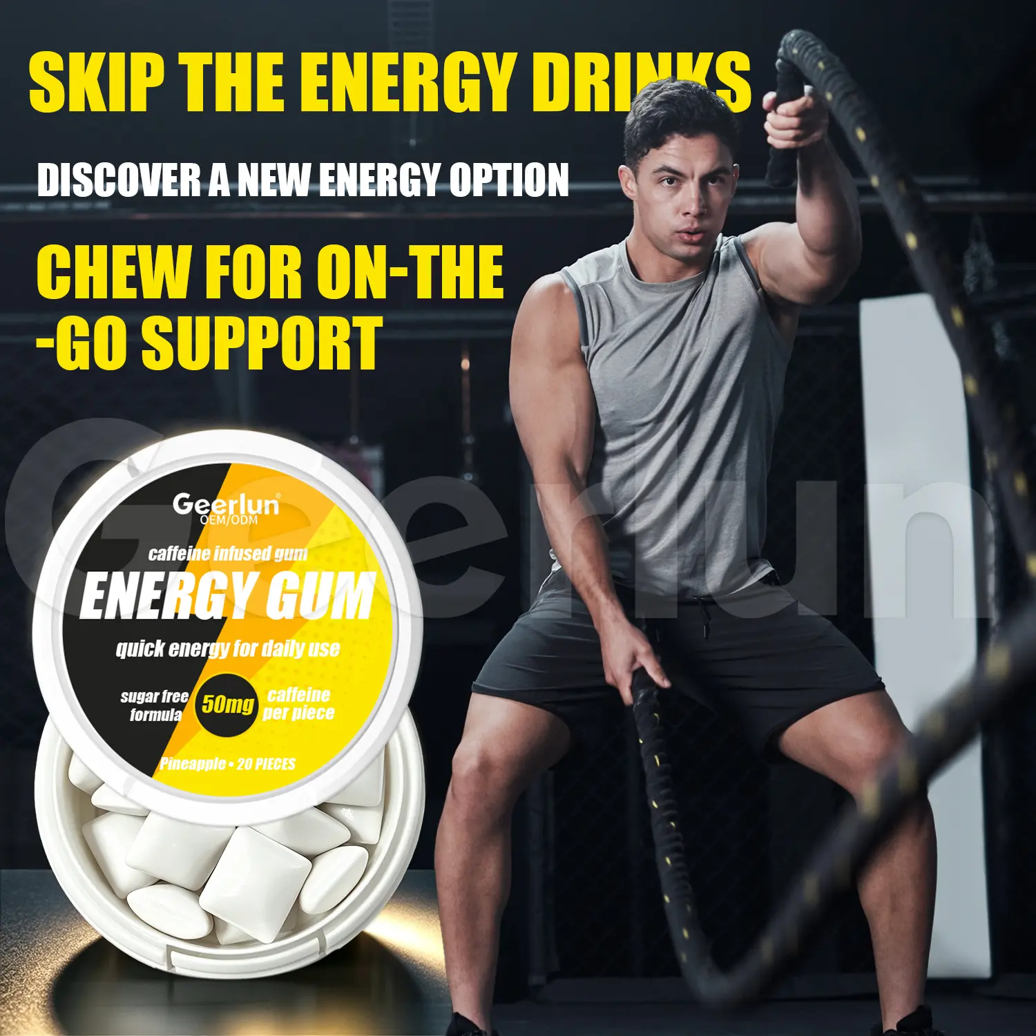 Bulk OEM Energy Infused Gum