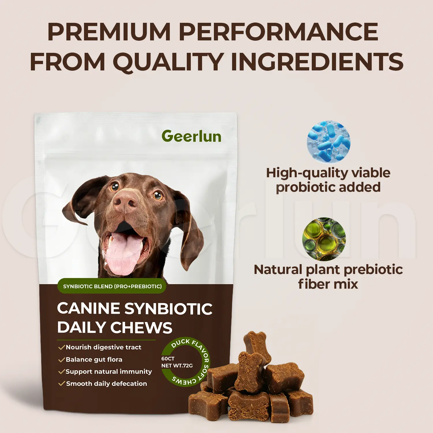 Wholesale Prebiotic Probiotic Dog Soft Chews