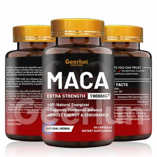 Man Hormonal Supplements Organic Maca Root Capsules