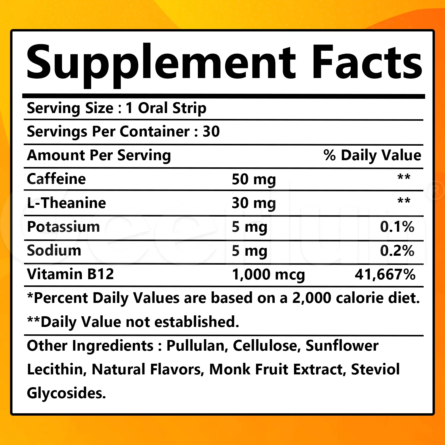 Custom Vitamin B12 Energy Strip