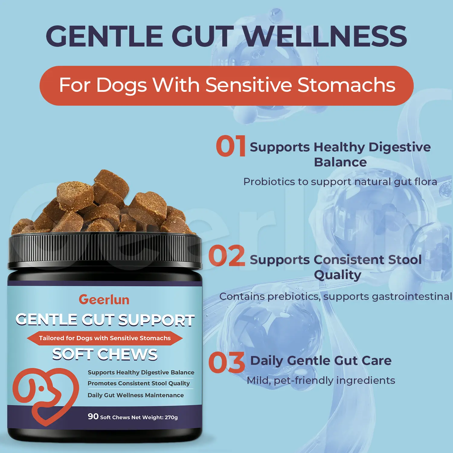 Custom Gut Support Chews for Dog