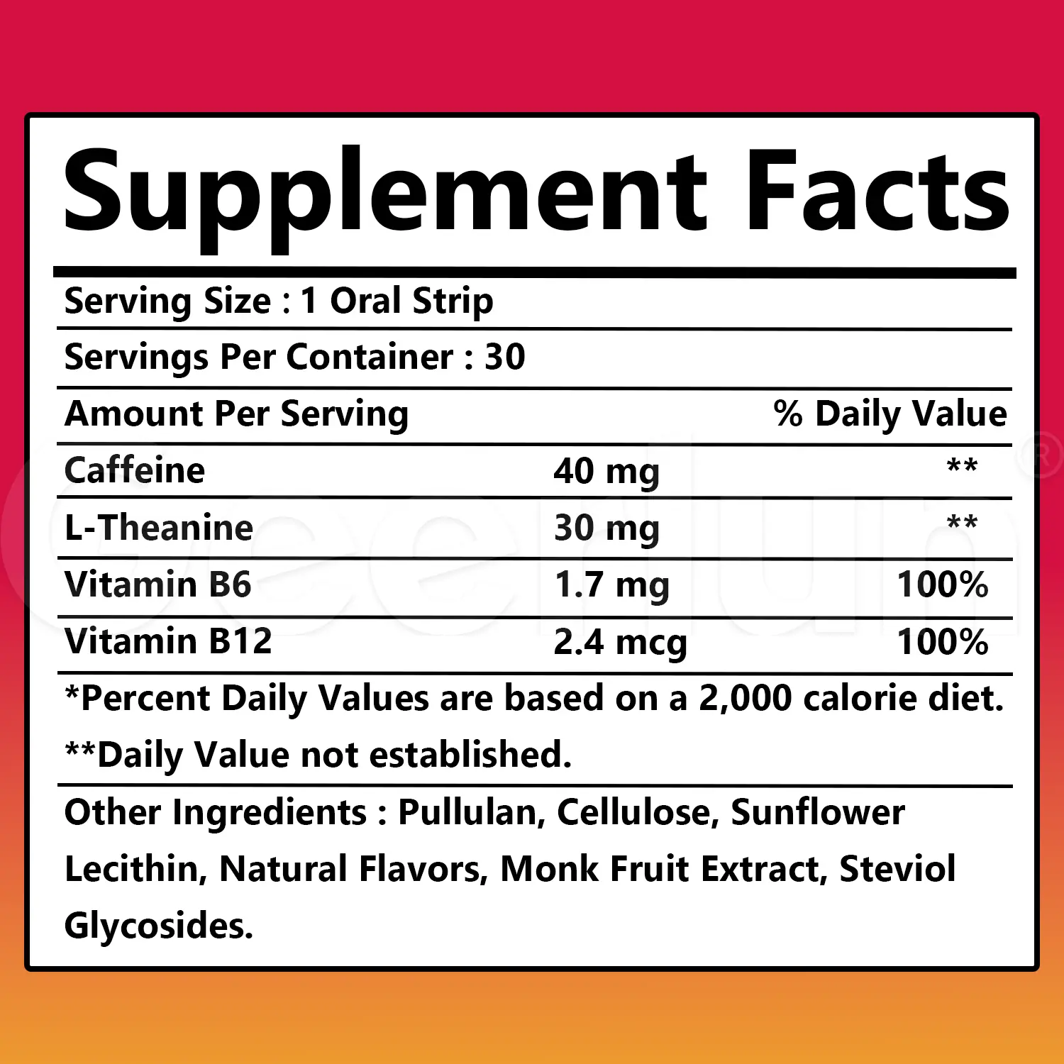 Private Label Energy Oral Strips